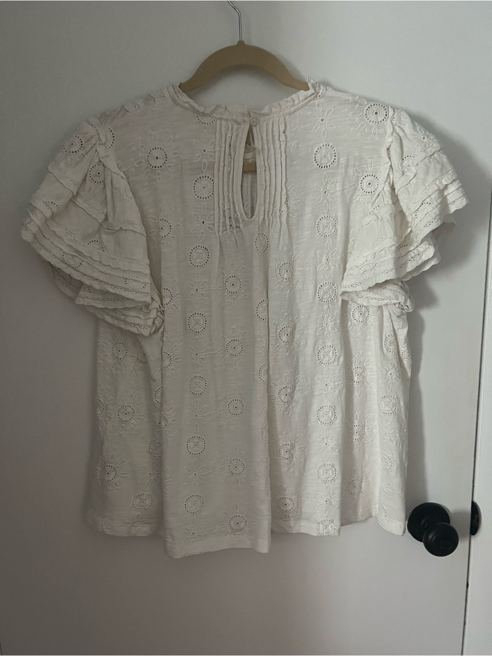 Forever That Girl by Anthropologie Eyelet Swing Blouse - Picture 5 of 6
